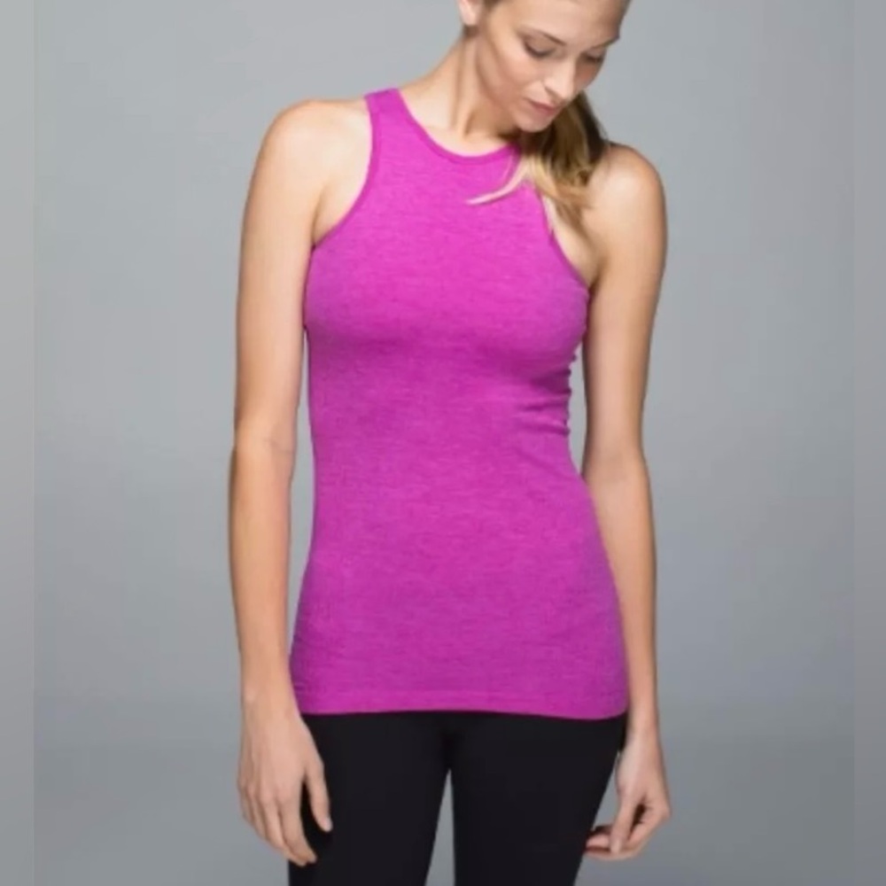 Lululemon Seamlessly Covered Racer Front Tank Ultra Violet 6. EUC